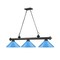 Z-Lite Cordon 3 Light Billiard, Matte Black & Electric Blue 2306-3MB-MEB - alternate 7